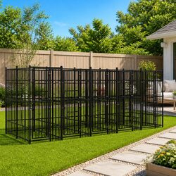 Outdoor Dog Kennel with Spacious 9.22 m² Area