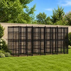 Compact Outdoor Dog Kennel for Exercise and Security