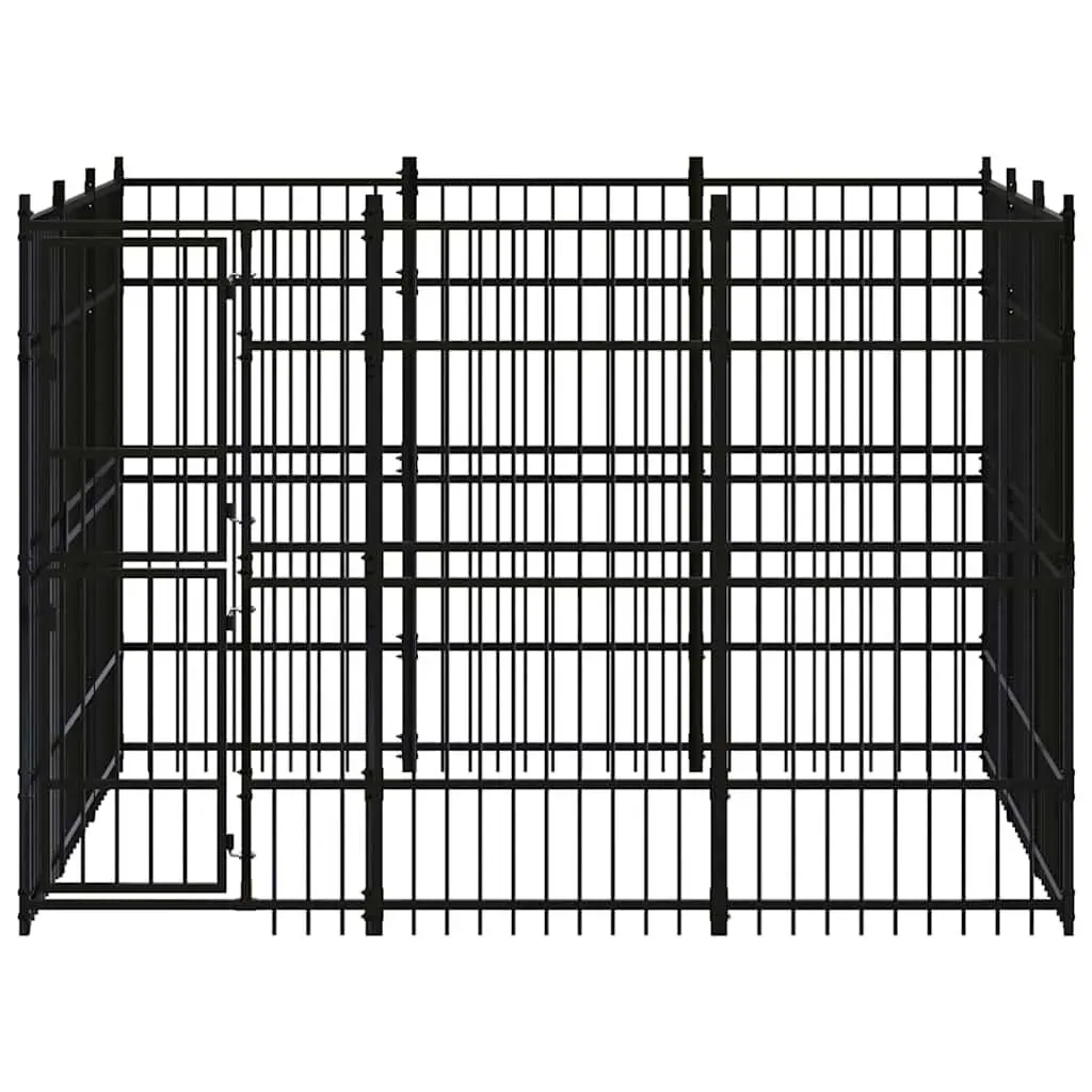 Dog Kennel Black Large Outdoor Steel Exercise Pen Play Enclosure