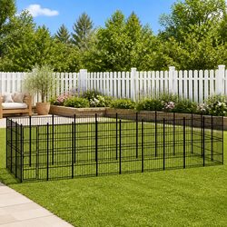 Compact Outdoor Dog Kennel with Secure Access