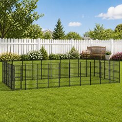 Dog Kennel Outdoor Steel Large Exercise Run Enclosure Training Play Space