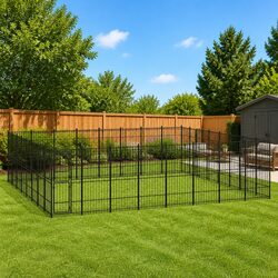 Concise Outdoor Dog Kennel for Exercise and Safety