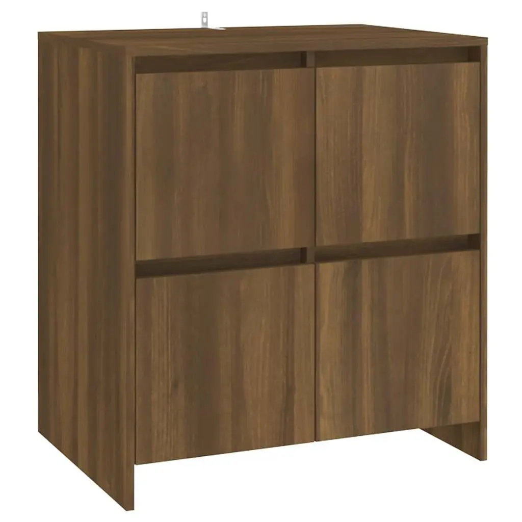 Sideboards 2 pcs Brown Oak 70x41x75 cm Storage Cabinet Doors Engineered Wood