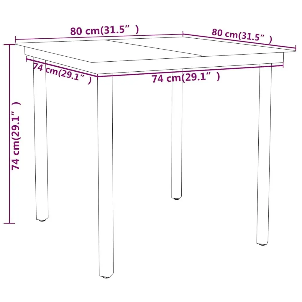 Black Glass Garden Dining Set