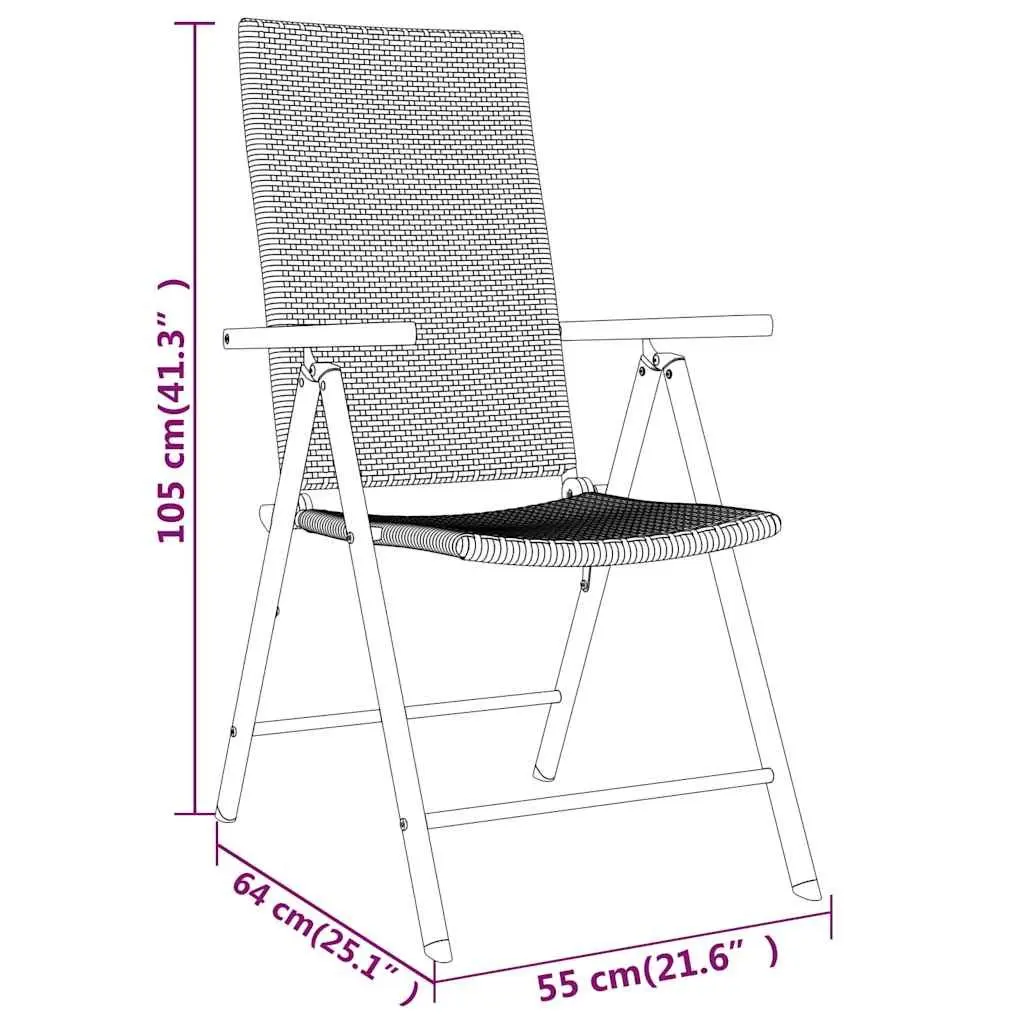 Garden Dining Set Black 3 Piece Outdoor Patio Furniture with Glass Table and Rattan Chairs