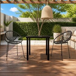 Compact 3-Piece Dining Set for Outdoor Spaces