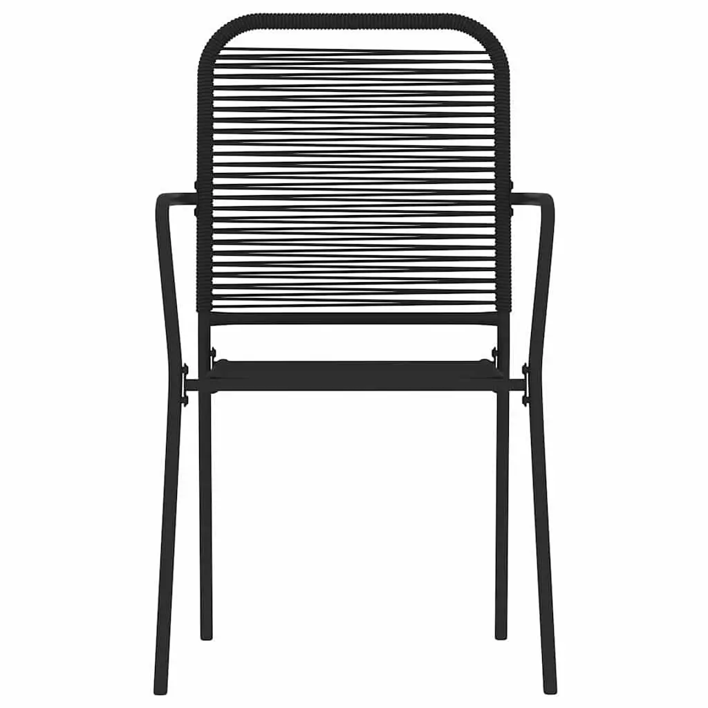 Outdoor Dining Set 5 Piece Garden Furniture Black Patio Table Chairs