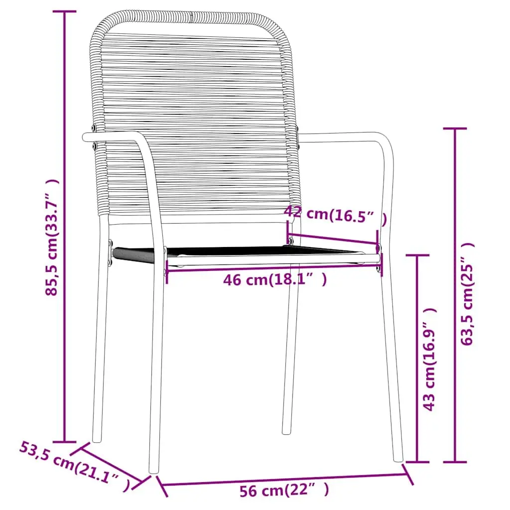 Outdoor Dining Set 5 Piece Garden Furniture Black Patio Table Chairs