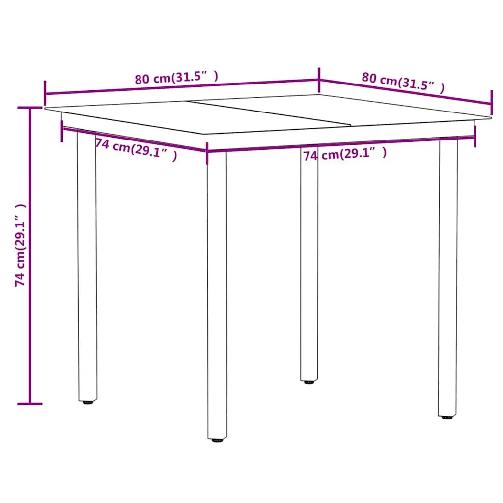 Outdoor Dining Set 5 Piece Garden Furniture Black Patio Table Chairs