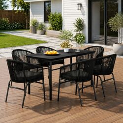 Compact and Stylish 7 Piece Outdoor Dining Set