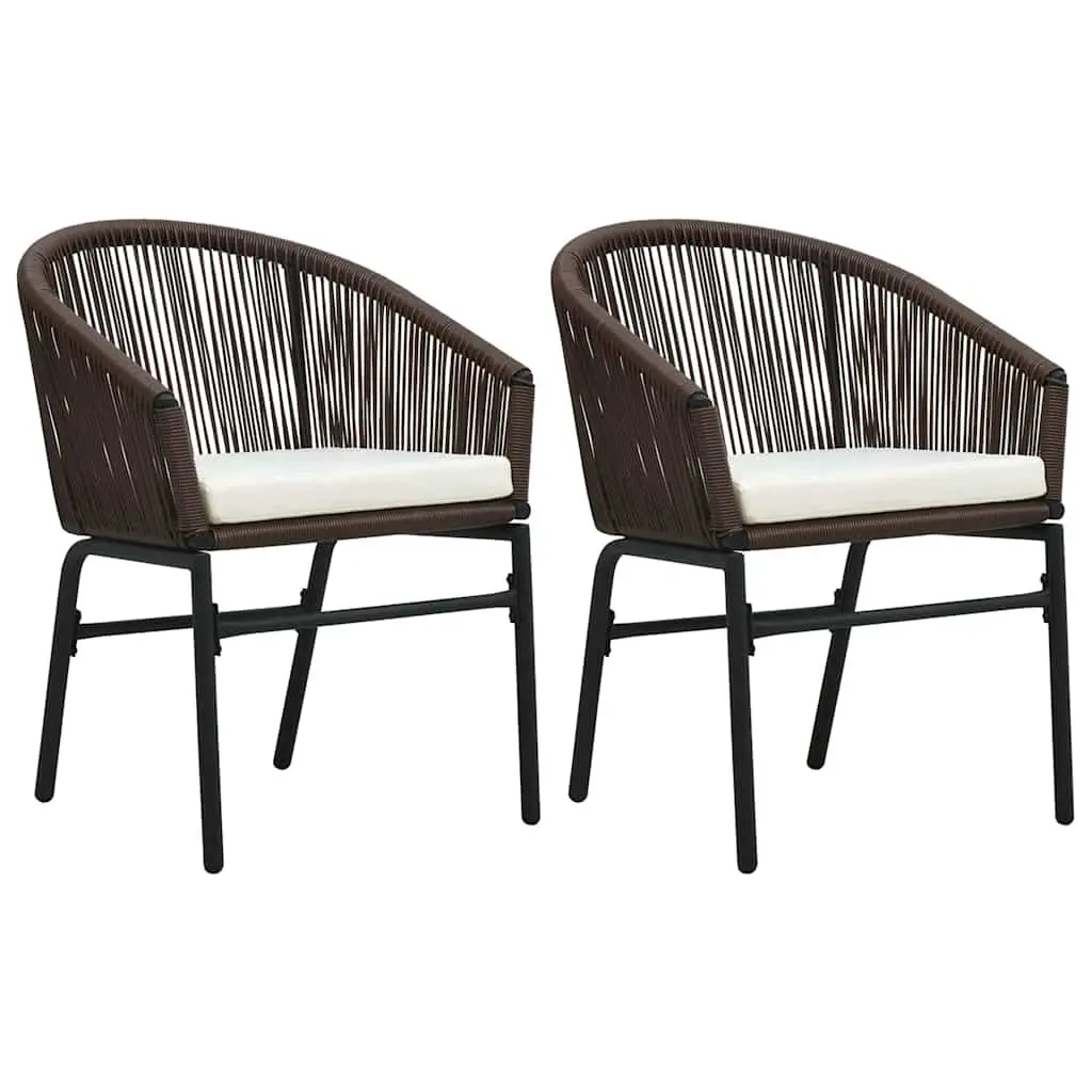 Garden Dining Set Brown 3 Piece Outdoor Patio Furniture Glass Table Rattan Chairs