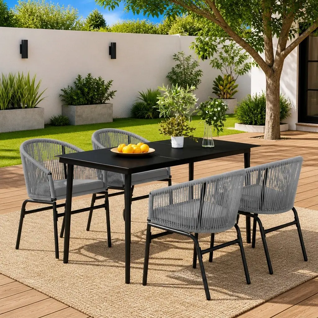 5 Piece Garden Dining Set for Outdoor Enjoyment