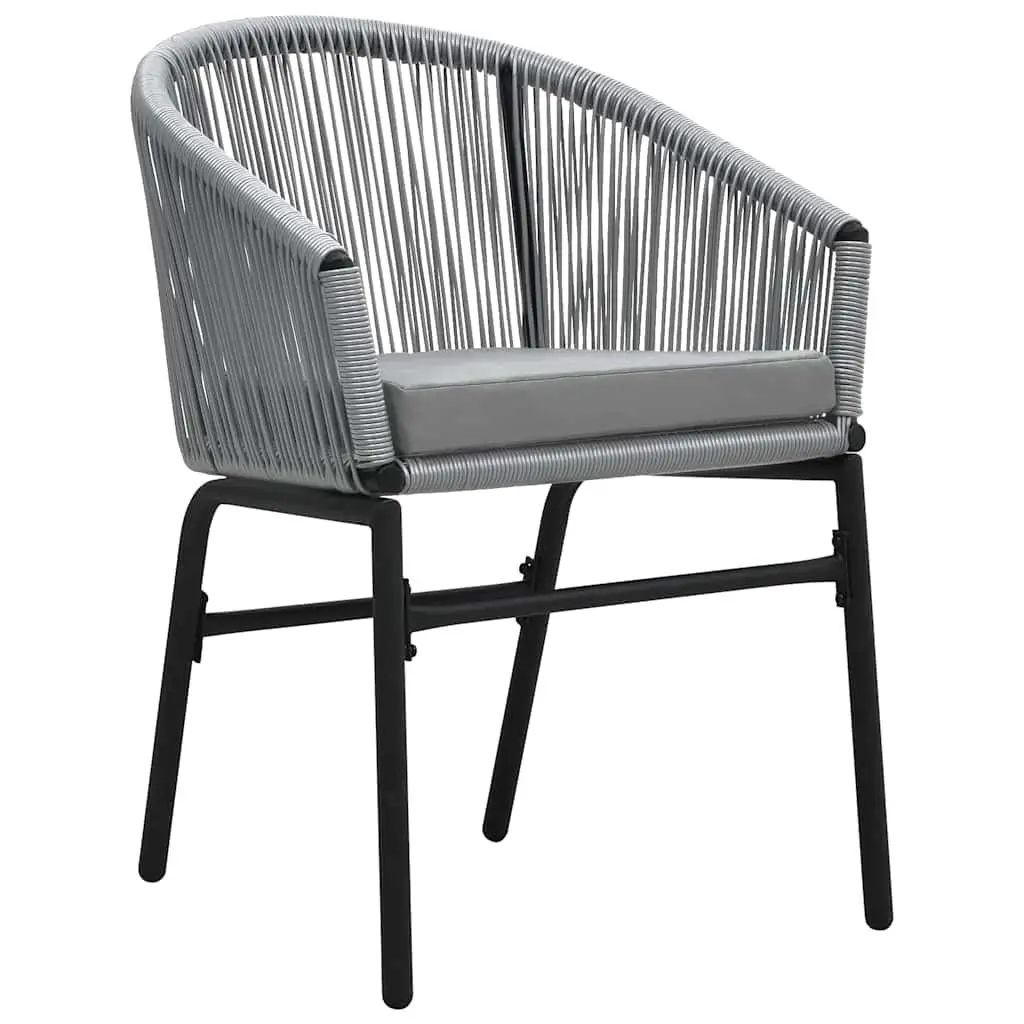Garden Dining Set Grey 7 Piece Outdoor Furniture Glass Table Rattan Chairs