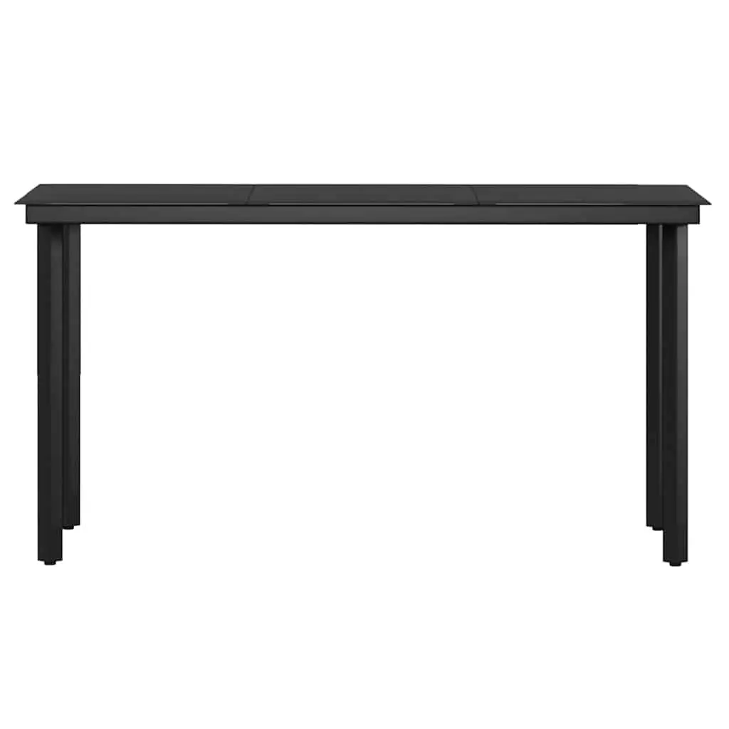 Garden Dining Set Grey Black 5 Piece Outdoor Furniture Table Chairs Cushions