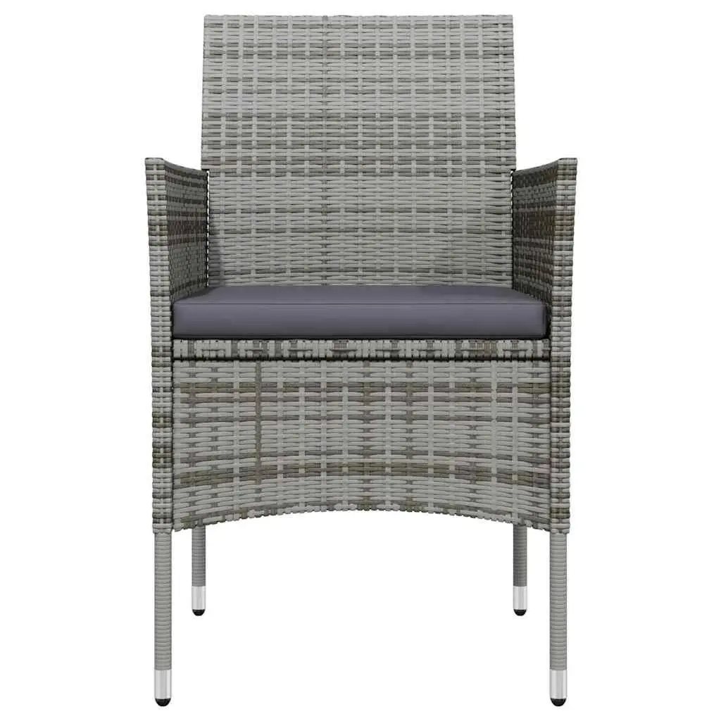 5 Piece Grey Dining Set for Outdoors