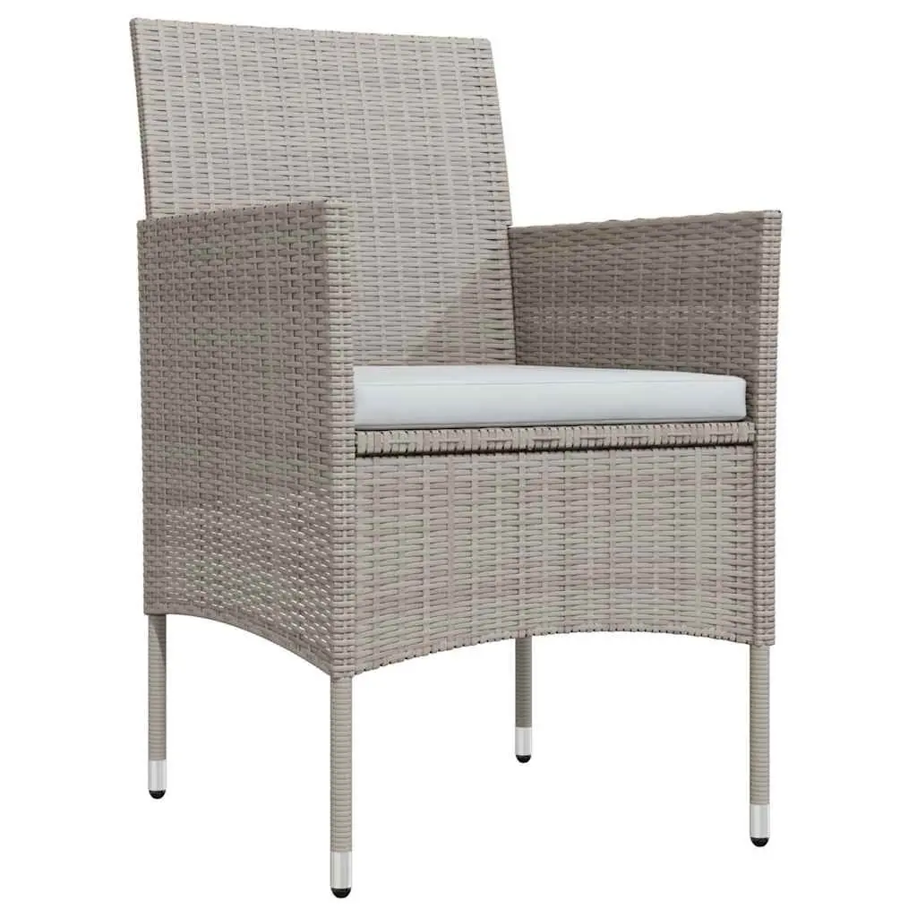 Outdoor Dining Set 5 Piece Garden Furniture Table Chairs with Cushions Beige