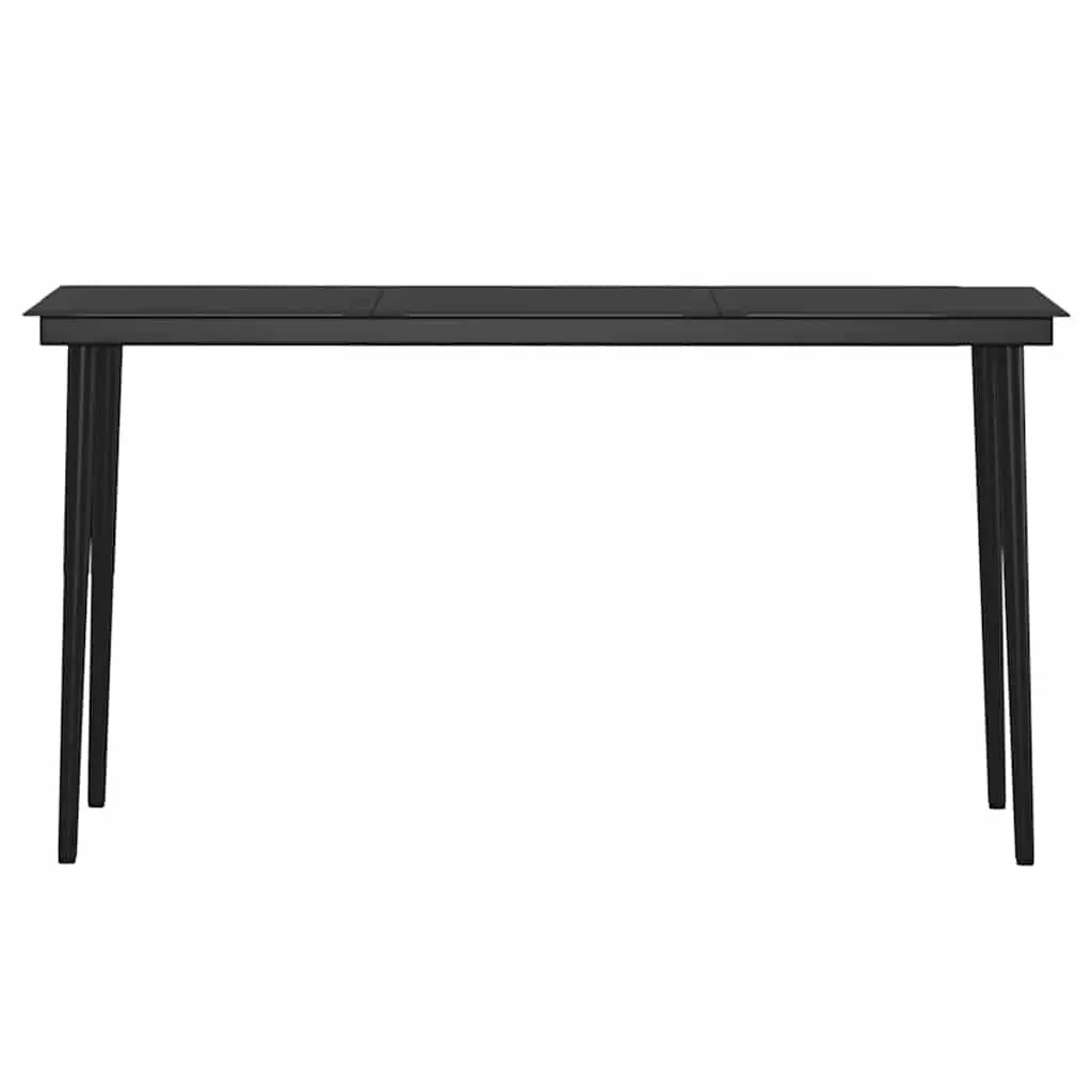 Garden Dining Set 7 Piece Outdoor Furniture Table Chairs Cushions Beige Black