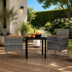Compact 3 Piece Outdoor Dining Set for Patios