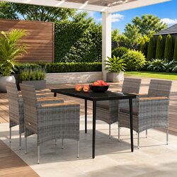 Concise 5-Piece Outdoor Dining Set for Easy Entertaining
