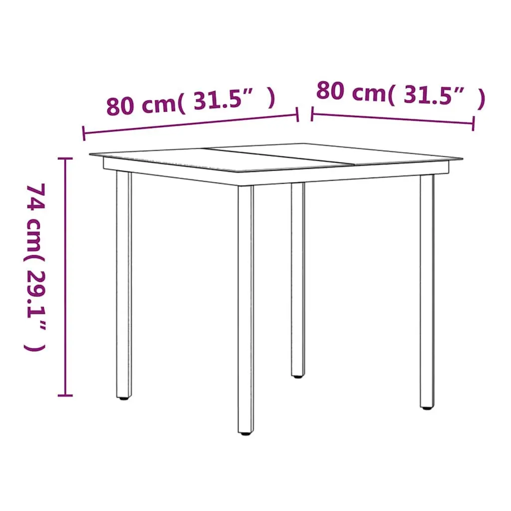 5-Piece Outdoor Dining Set with Glass Table & Reclining Chairs