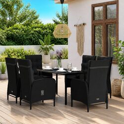 Compact 7 Piece Garden Dining Set with Durable Features