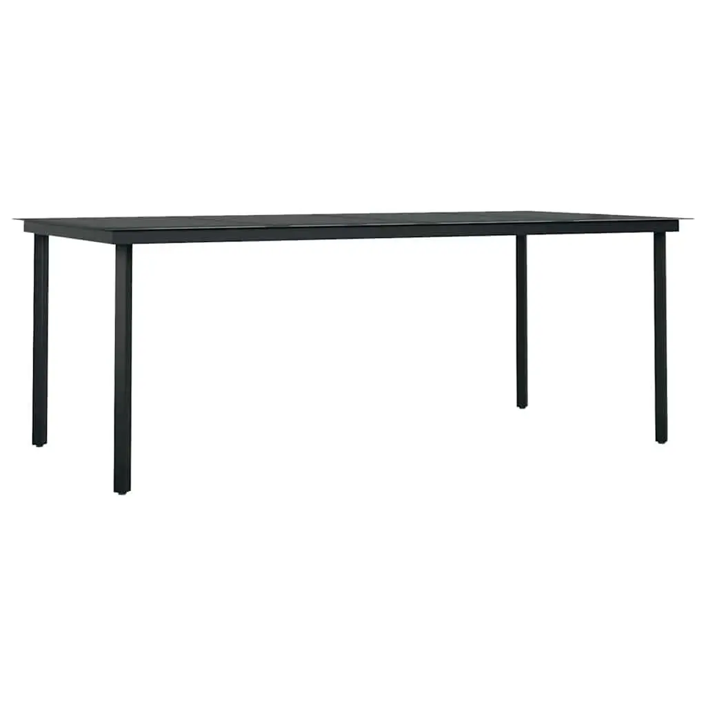 Garden Dining Set 7 Piece Outdoor Table Chairs Grey Black Rattan Cushions