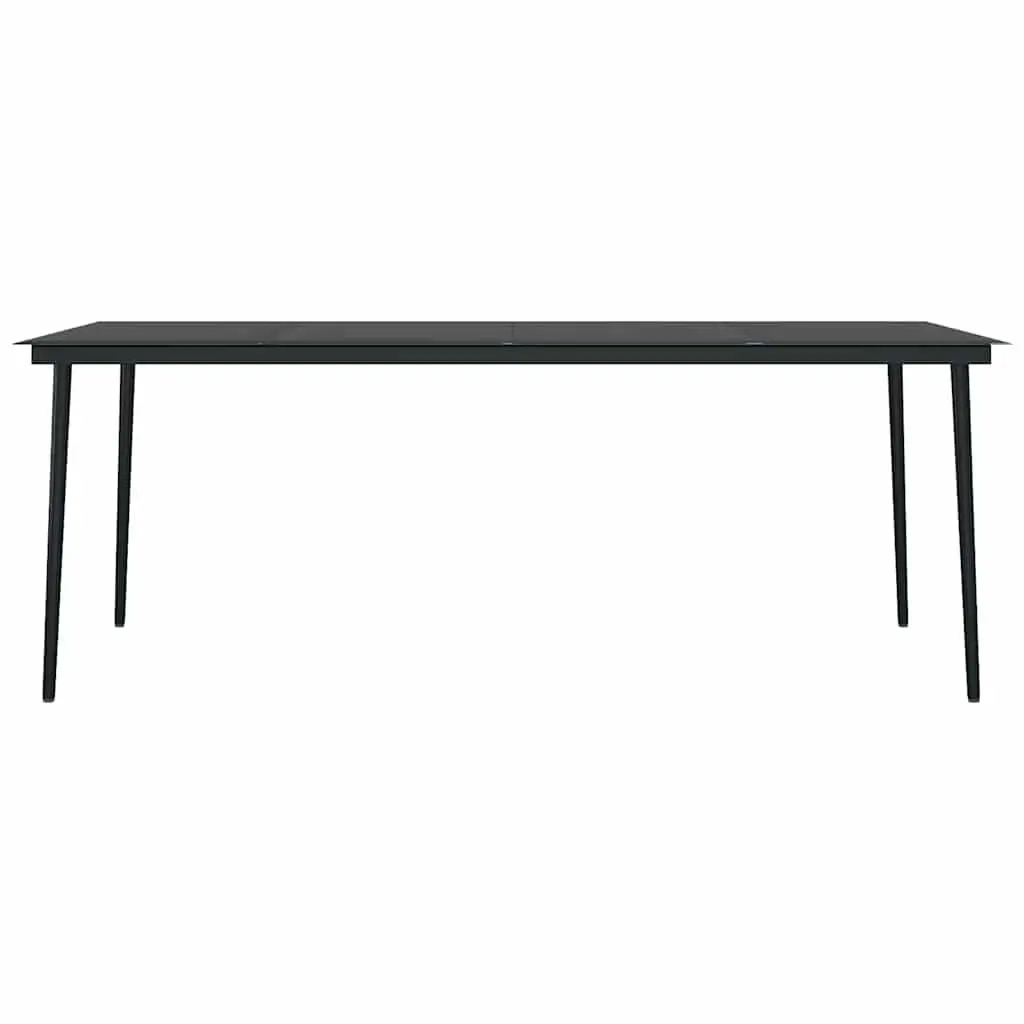 Garden Dining Set 7 Piece Outdoor Furniture Table Chairs Cushions Grey Black