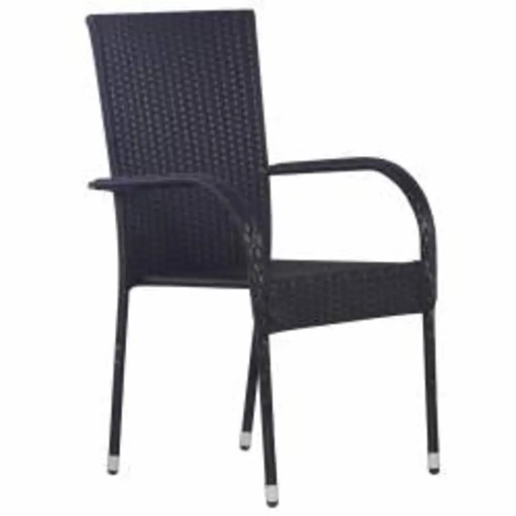 Outdoor Dining Set 5 Piece Black Steel Frame Glass Top Patio Furniture