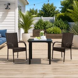 Compact 3 Piece Dining Set for Outdoor Gatherings