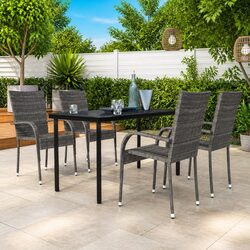 5 Piece Dining Set for Outdoors: Simple and Sturdy