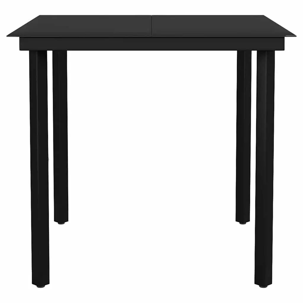 Garden Dining Set 3 Piece Outdoor Furniture Table Chairs Cushions Grey Patio