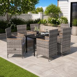 7 Piece Garden Dining Set for Outdoor Relaxation