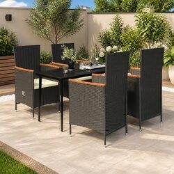 5 Piece Garden Dining Set: Modern and Functional