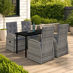 Efficient 5 Piece Garden Dining Set with Comfortable Chairs
