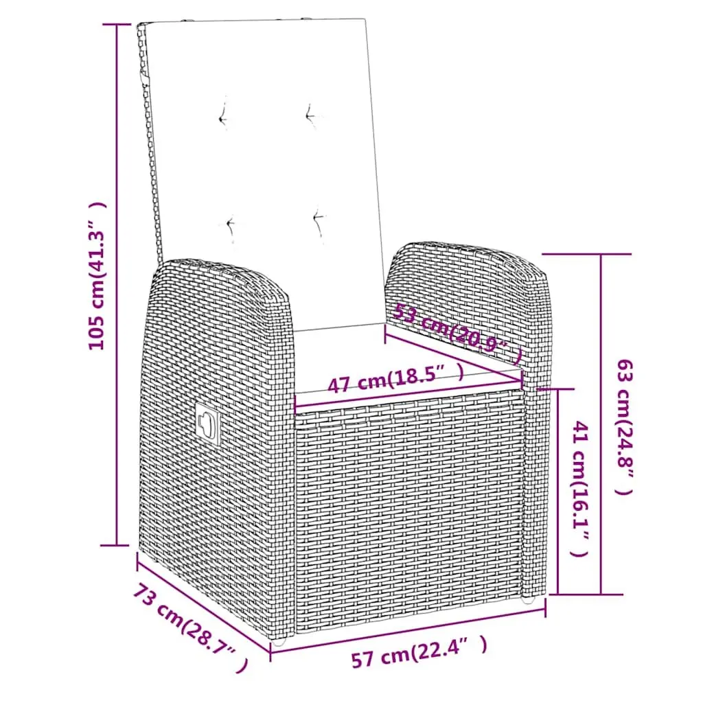 5-Piece Garden Dining Set with Rattan Chairs