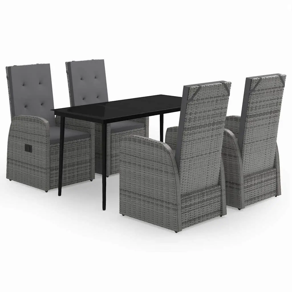 5 Piece Garden Dining Set in Grey