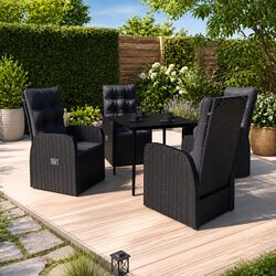 Concise 5 Piece Outdoor Dining Set with Cushions