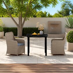 Compact Brown Garden Dining Set for Outdoor Enjoyment