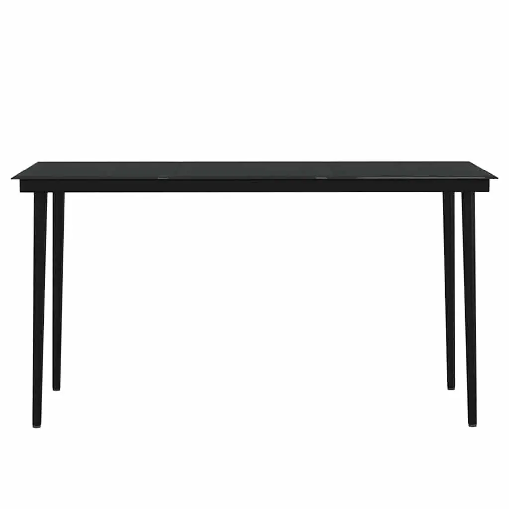 Garden Dining Set 7 Piece Outdoor Furniture Black Patio Table Chairs Cushions