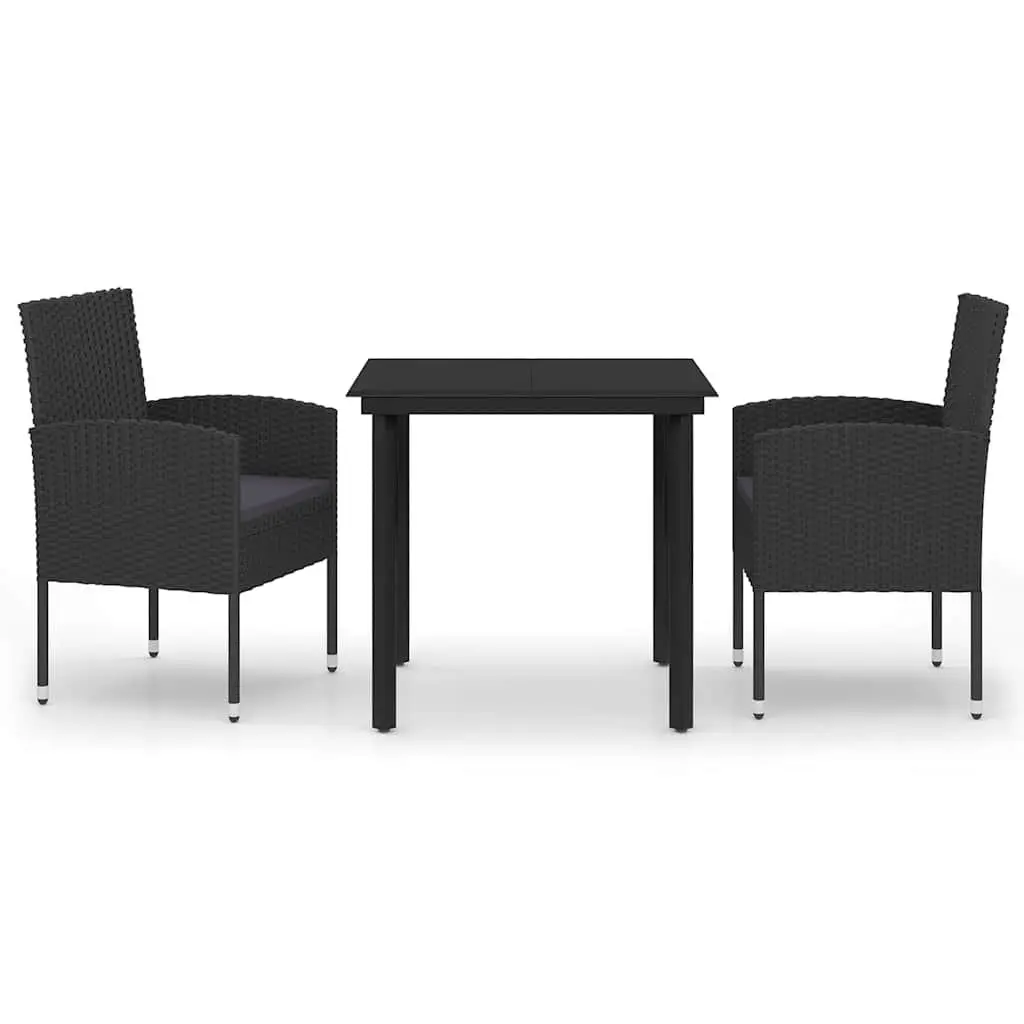 Black Garden Dining Set for Outdoor Fun