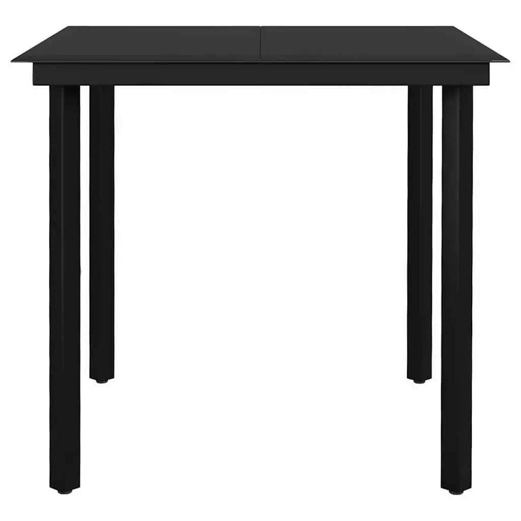 Garden Dining Set 3 Piece Outdoor Patio Furniture Reclining Chair Glass Table