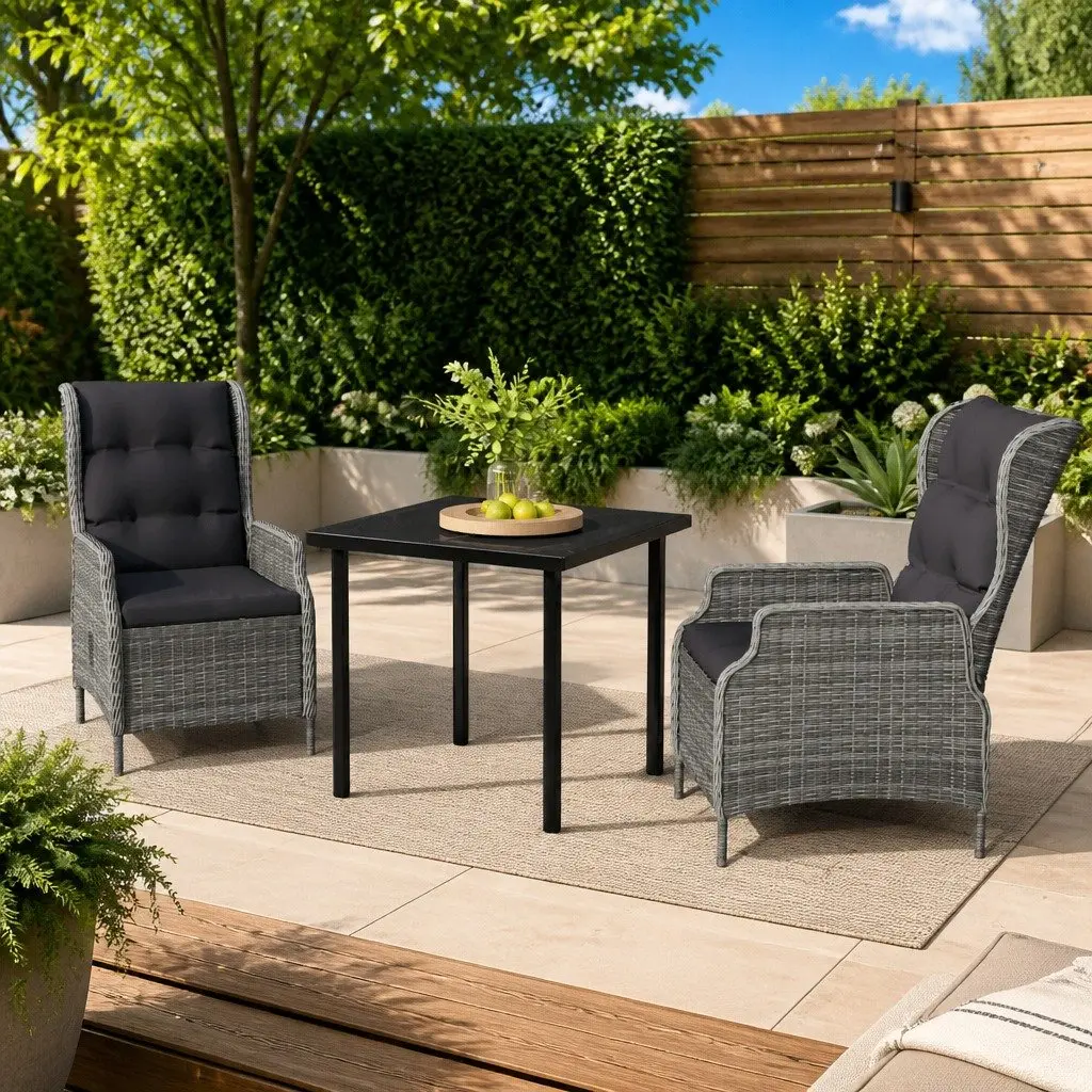 Garden Dining Set with 2 Chairs