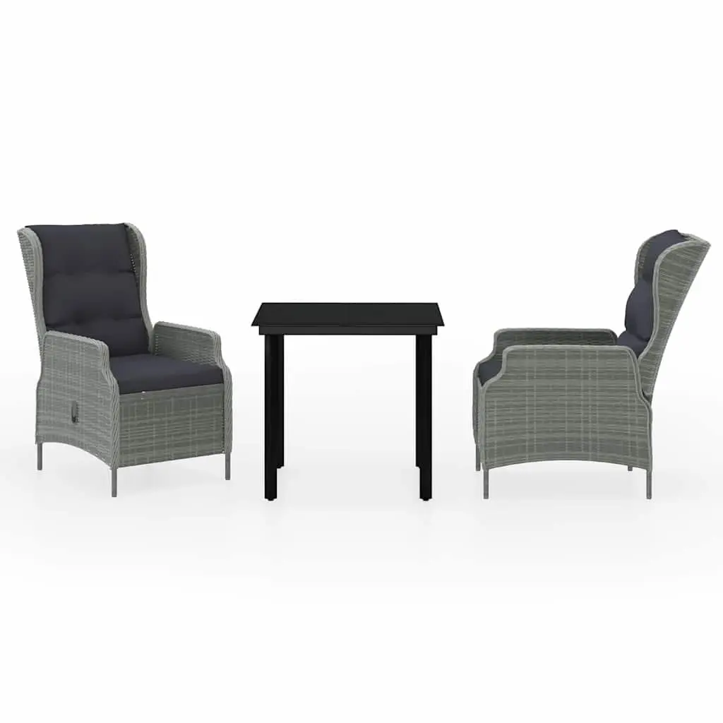 Garden Dining Set with 2 Chairs