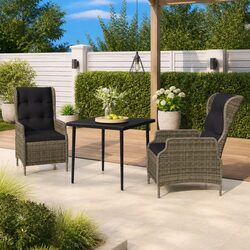 Concise 3-Piece Garden Dining Set: Chairs & Glass Table