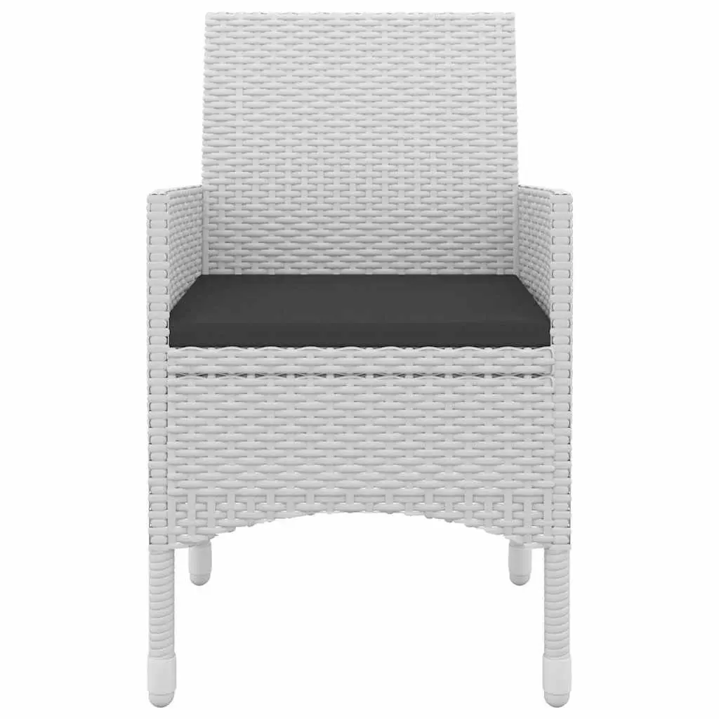 Garden Dining Set 5 Piece Outdoor Furniture PE Rattan Glass Table Cushioned