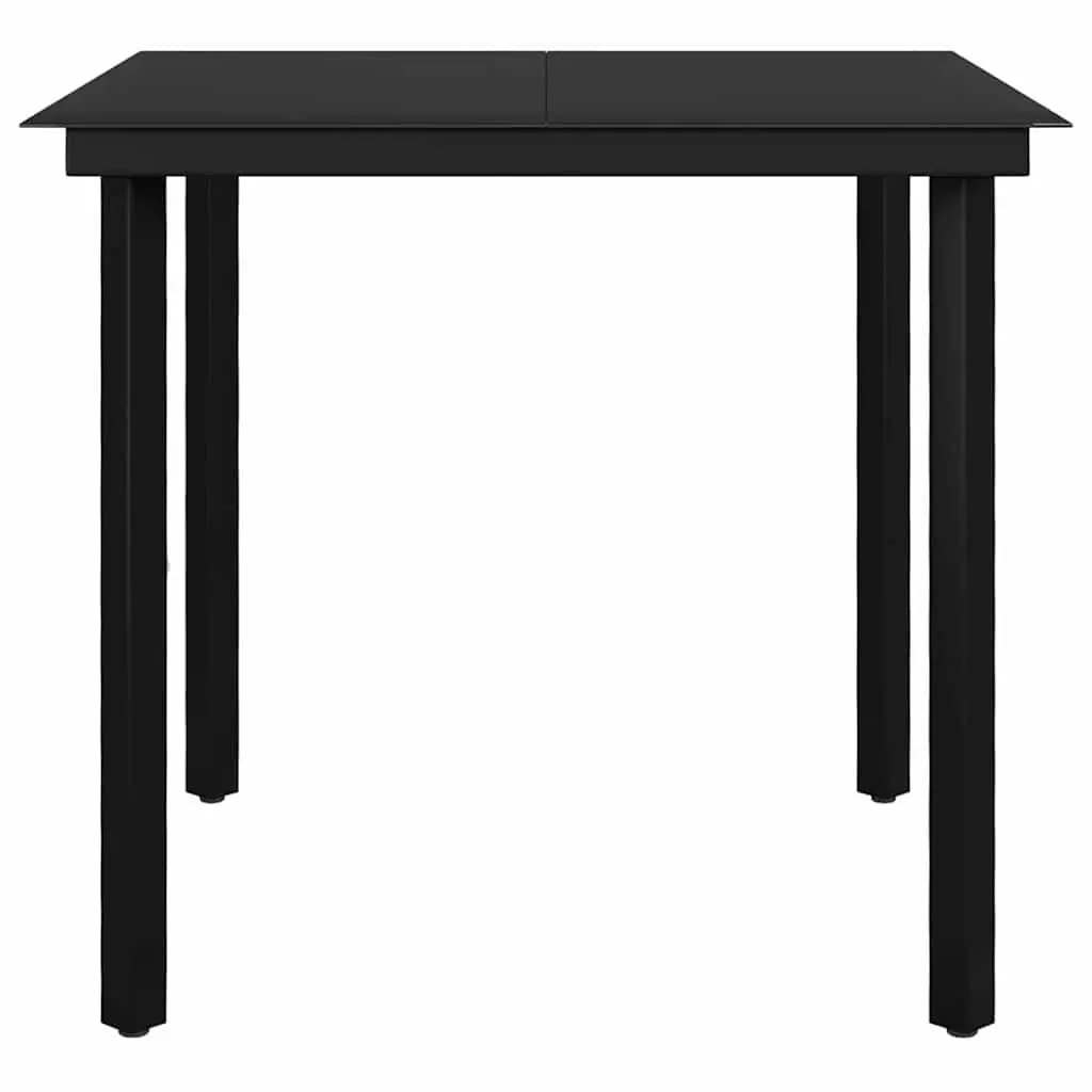 Garden Dining Set 5 Piece Outdoor Rattan Chair Table Glass Top Patio Furniture