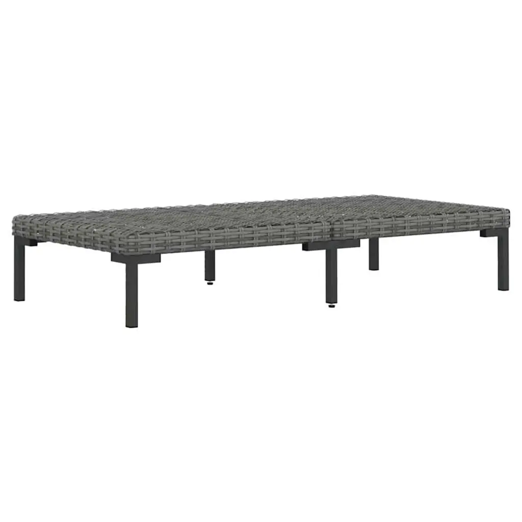 Garden Lounge Set 8 Piece Outdoor Furniture Grey PE Rattan Patio Sofa with