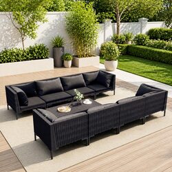 Concise and Stylish 9 Piece Patio Furniture Set