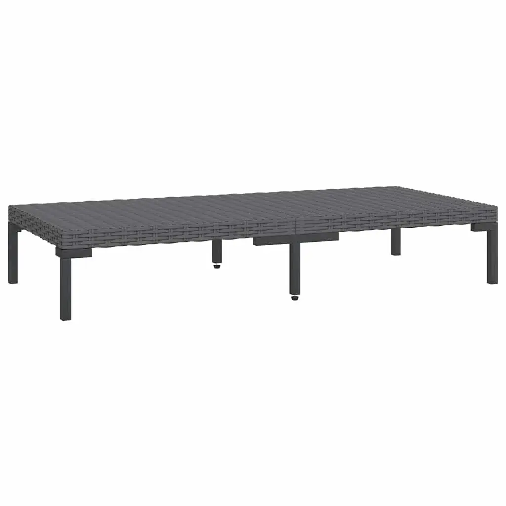 Garden Lounge Set Grey 6 Piece Outdoor Patio Furniture Rattan Sofa with Cushions