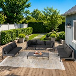 Compact 8-Piece Garden Lounge Set for Relaxation